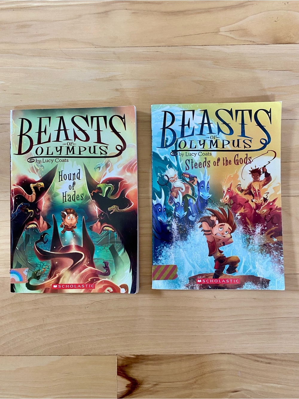 Beasts of Olympus Books Lot of 2 Hounds of Hades & Steeds of the Gods Used Books